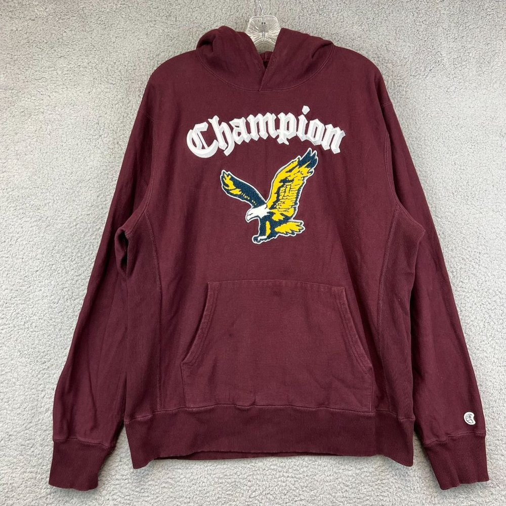 Todd Snyder x‎ Champion Terry Eagle Stitched Heavy Hoodie Maroon Size XL